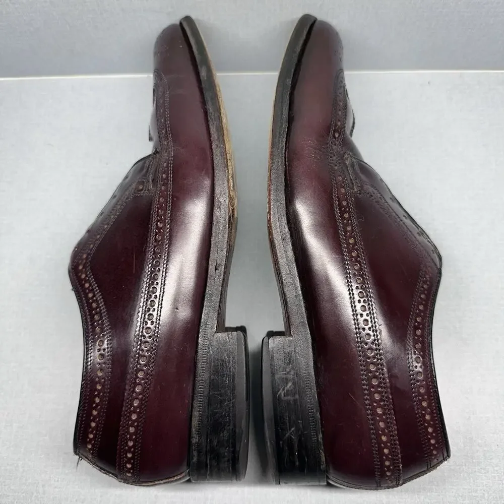 Men's Florsheim Imperial‎ Kenmoor Longwing Oxfords Dress Shoes SZ 7.5 D Burgundy